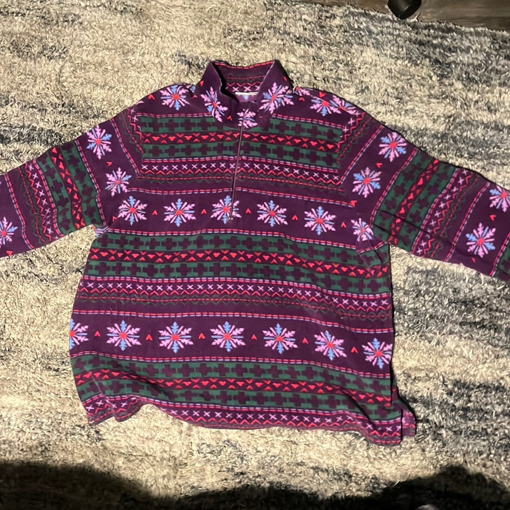 90s vintage fleece purple
